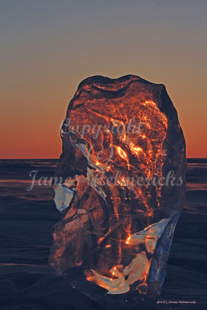 Ice Sunset reflection